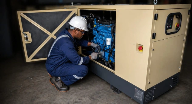 Servicing industrial generators